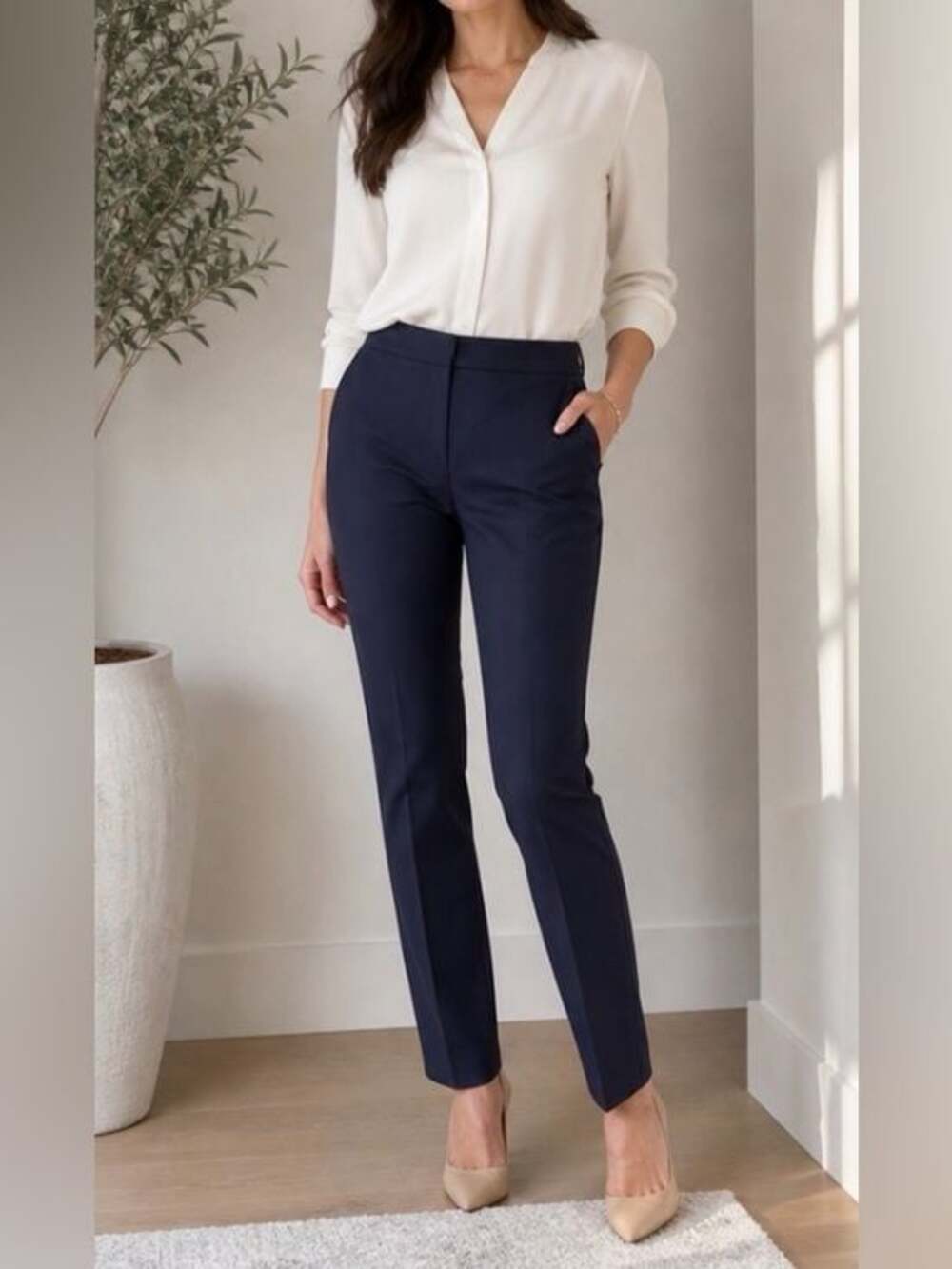 Banana Republic Women’s Dark Blue Dress Pants Size 8 | NEW | Work Office Career